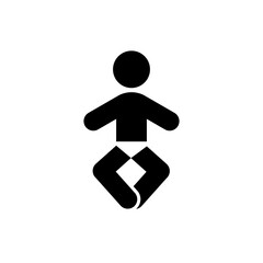 Child or baby icon People in motion active lifestyle sign