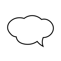 Cloud speech bubble icon Simple illustration of cartoon speech bubble
