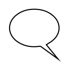 Cloud speech bubble icon Simple illustration of cartoon speech bubble