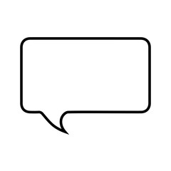 Cloud speech bubble icon Simple illustration of cartoon speech bubble