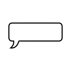 Cloud speech bubble icon Simple illustration of cartoon speech bubble