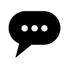 Cloud speech bubble icon Simple illustration of cartoon speech bubble
