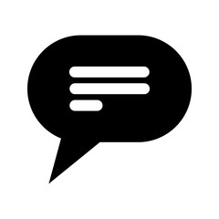 Cloud speech bubble icon Simple illustration of cartoon speech bubble