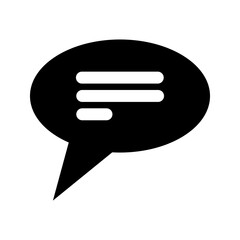 Cloud speech bubble icon Simple illustration of cartoon speech bubble