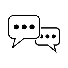 Cloud speech bubble icon Simple illustration of cartoon speech bubble