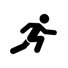 Run man icon People in motion active lifestyle sign