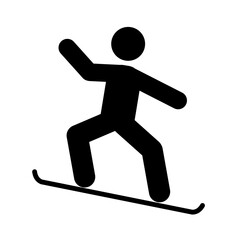 Snowboard man icon People in motion active lifestyle sign