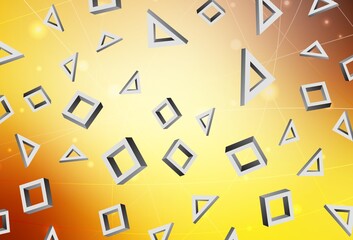 Light Orange vector background with rectangles.