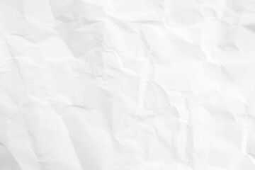 Empty space of wrinkled white paper, Abstract white background.