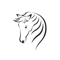 Vector of horse head design on white background. Easy editable layered vector illustration. Wild Animals. Animal.