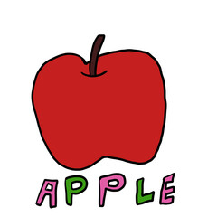 赤いリンゴ　APPLE ロゴ