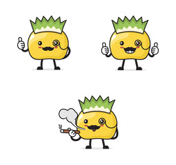cute durian cartoon character