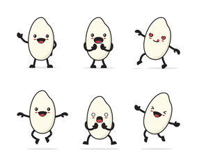 cute rice cartoon character