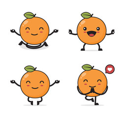 orange fruit cartoon character