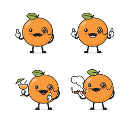 orange fruit cartoon character