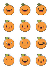 orange fruit cartoon character