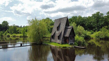 Obraz premium Hunter's house on the island