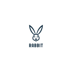 rabbit logo design. logo template