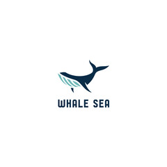whale logo design. logo template © Rezaalfarid204