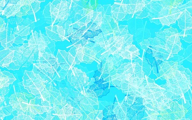 Light Blue, Green vector abstract pattern with leaves.