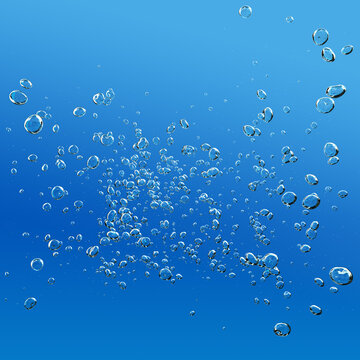Water collection 3d render bubbles