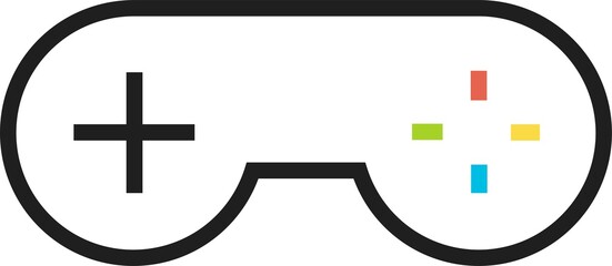 Gamepad, joypad, icon. Video game controller vector illustration. © katet