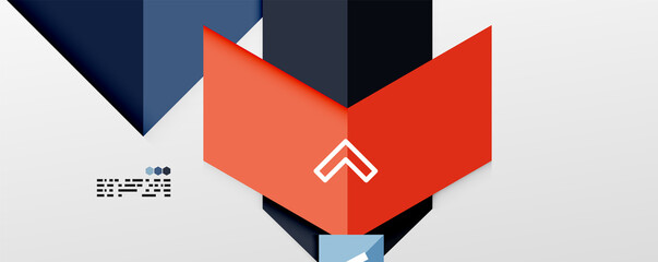 Shiny color triangles and geometric shapes vector abstract background