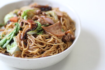 焼きそばのクローズアップ