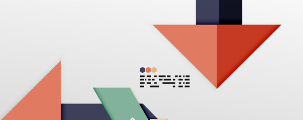 Shiny color triangles and geometric shapes vector abstract background
