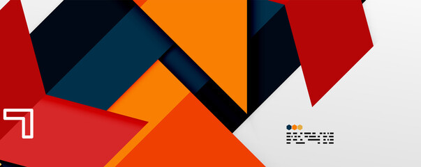 Shiny color triangles and geometric shapes vector abstract background