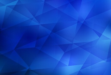 Obraz premium Light BLUE vector triangle mosaic background.