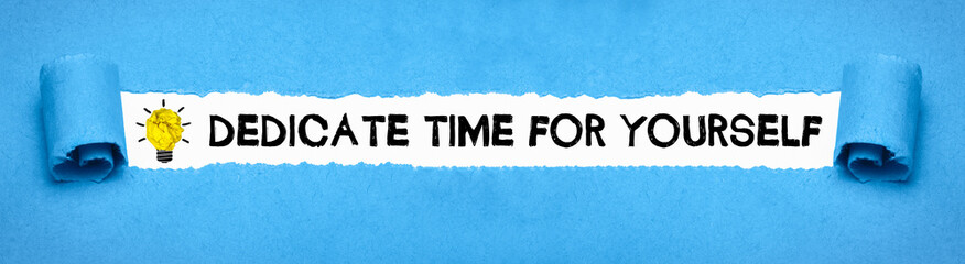 dedicate time for yourself