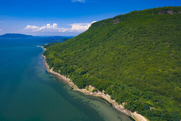 【香川県 高松市】夏の屋島と入道雲　ドローン　空撮
