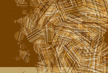 Light Orange vector background with bubbles.