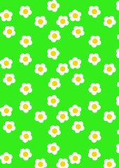 Chamomiles background pattern for your design | Seamless pattern with camomiles