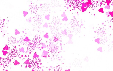 Light Pink, Yellow vector pattern with random forms.