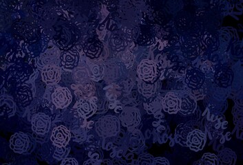 Dark Purple vector backdrop with memphis shapes.