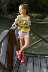 little girl on the bridge