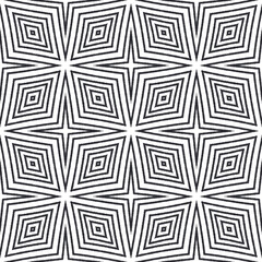 Ikat repeating swimwear design. Black