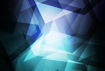 Fototapeta premium Dark Blue, Green vector polygonal template.