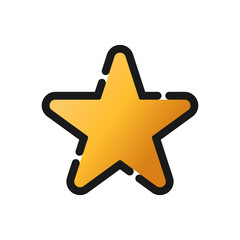 Set of Star icon vector illustration template. Star icon design collection. Star vector design isolated on white background. Star vector icon flat design for website, symbol, logo, sign, app, UI.