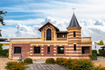Fototapeta premium View of saddlery of equestrian school