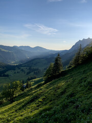 Fototapeta premium Wandern auf die Lütispitz im Alpstein Schweiz
