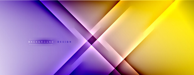 Abstract background - lines composition created with lights and shadows. Technology or business digital template. Trendy simple fluid color gradient abstract background with dynamic