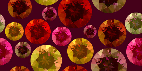 Autumn colors bright  seamless pattern with colorful shining diamonds