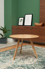 wooden coffe table