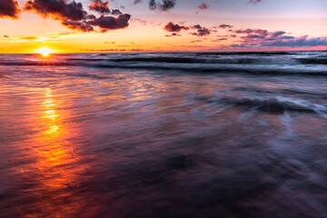 zachód słońca nad Bałtykiem