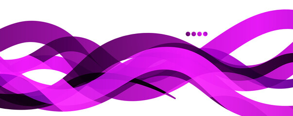 Abstract background - transparent overlapping wavy lines on white pattern. Vector Illustration For Wallpaper, Banner, Background, Landing Page