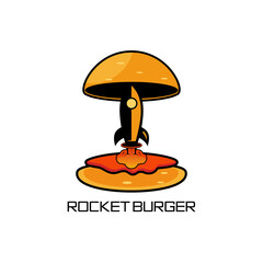 illustration vector graphic of rocket burger logo good for burger shop