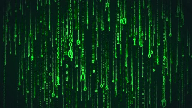 Digital rain digital string cipher binary system